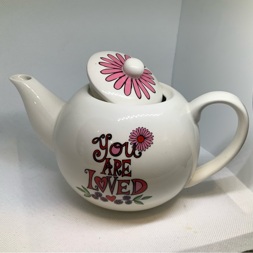Lorrie Veasey Ceramic Teapot  "You Are Loved" Enesco - Picture 4 of 8
